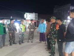 Patroli Gabungan Malam Koramil 420-08/Tabir Ciptakan Rasa Aman di Tengah Masyarakat