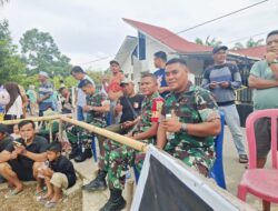 Koramil 420-07/Sei Manau Laksanakan Pengamanan Turnamen Bola Kaki di Merangin Jambi