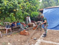 RTLH Tetap Berjalan di Desa Lubuk Gaung, Merangin, Bakti Teritorial Prima Dalam Rangka HUT TNI ke-80