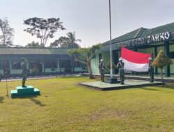 Upacara Bendera Penuh Khidmat di Makodim 0420/Sarko, Tunjukan Kedisiplinan Prajurit