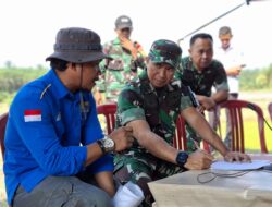Dandim 0420/Sarko Hadir dalam Vicon Tentang Penanaman Padi Serentak Bersama Danrem 042/Gapu di Desa Tanjung Benuang