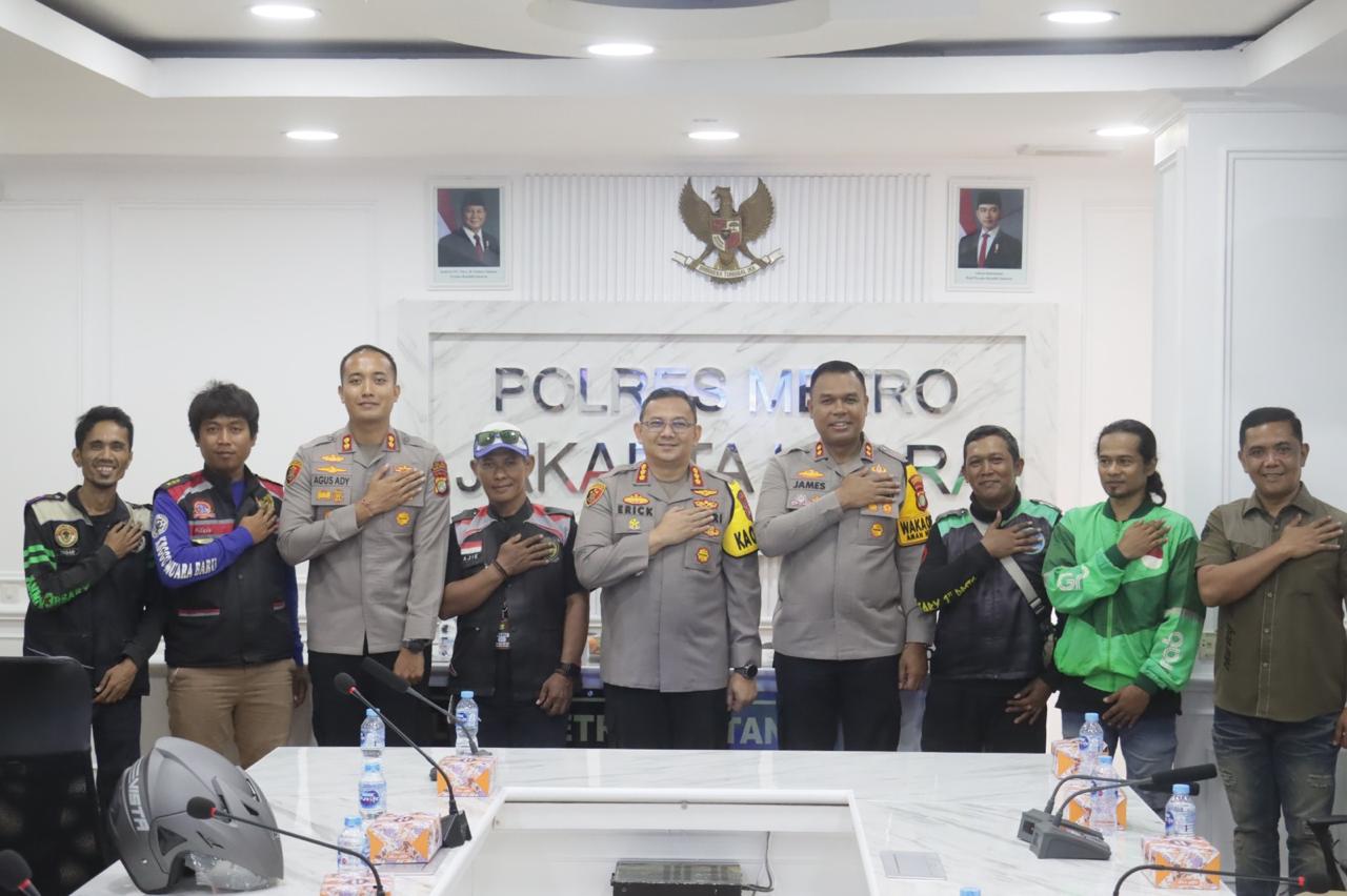 Tingkatkan Peran Warga Jaga Lingkungan, Kapolres Metro Jakarta Utara Resmikan Presidium Komunitas Ojek Online