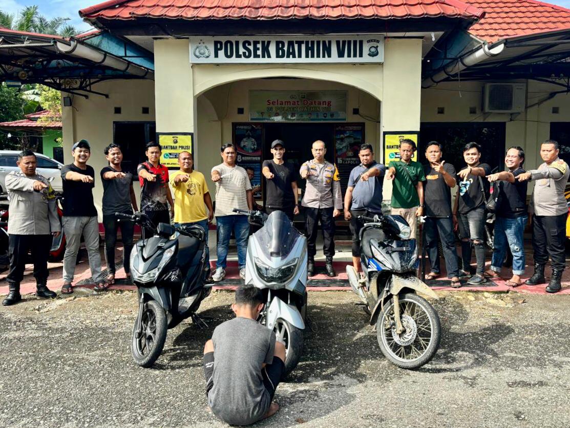 Macan Pseko Reskrim Polres Sarolangun Berhasil Ungkap Kasus Curanmor Di Desa Dusun Dalam.