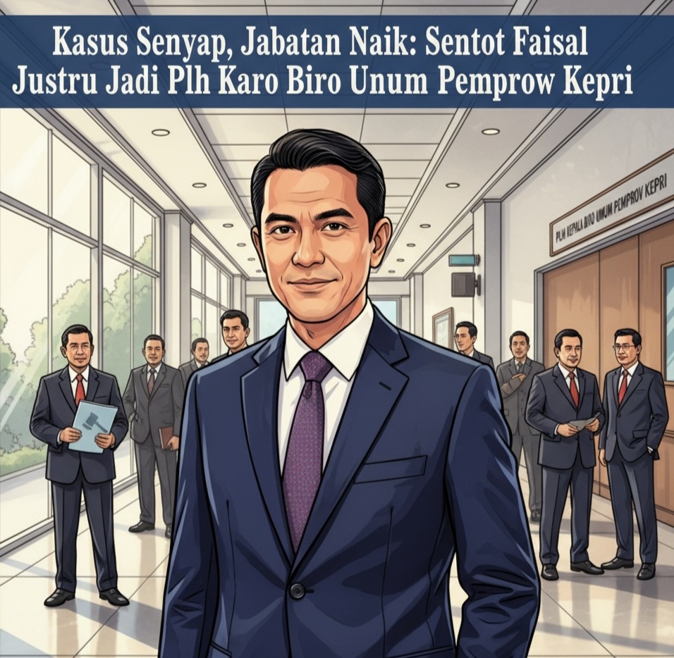 “Kasus Senyap, Jabatan Naik: Sentot Faisal Justru Jadi Plh Karo Biro Umum Pemprov Kepri” “Kasus Senyap, Jabatan Naik: Sentot Faisal Justru Jadi Plh Karo Biro Umum Pemprov Kepri”