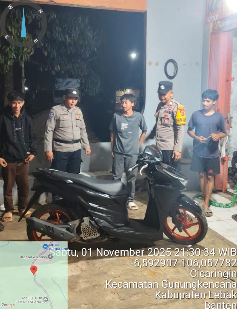 ‎Antisipasi Gangguan Kamtibmas,Polsek Gunungkencana Laksanakan KRYD Bersama Koramil Dan Muspika. 