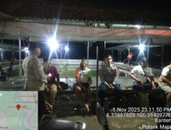 Anggota Polsek Maja Polres Lebak Laksanakan Patroli Malam Hari Antisipasi Gangguan Kamtibmas