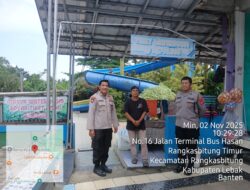 Kanit Samapta Polsek Rangkasbitung Polres Lebak Temui Crew Kolam Renang BIM