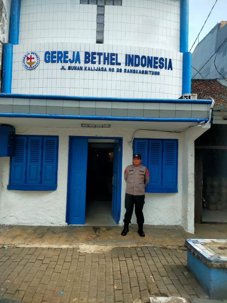 Patroli Dialogis Ke Gereja Bethel,Polsek Rangkasbitung Polres Lebak Sampaikan Pesan Kamtibmas Ke Jemaat