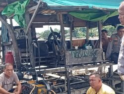 Kapolsek Tempunak Beserta Anggota Lakukan Penertiban Aktifitas PETI Di DAS