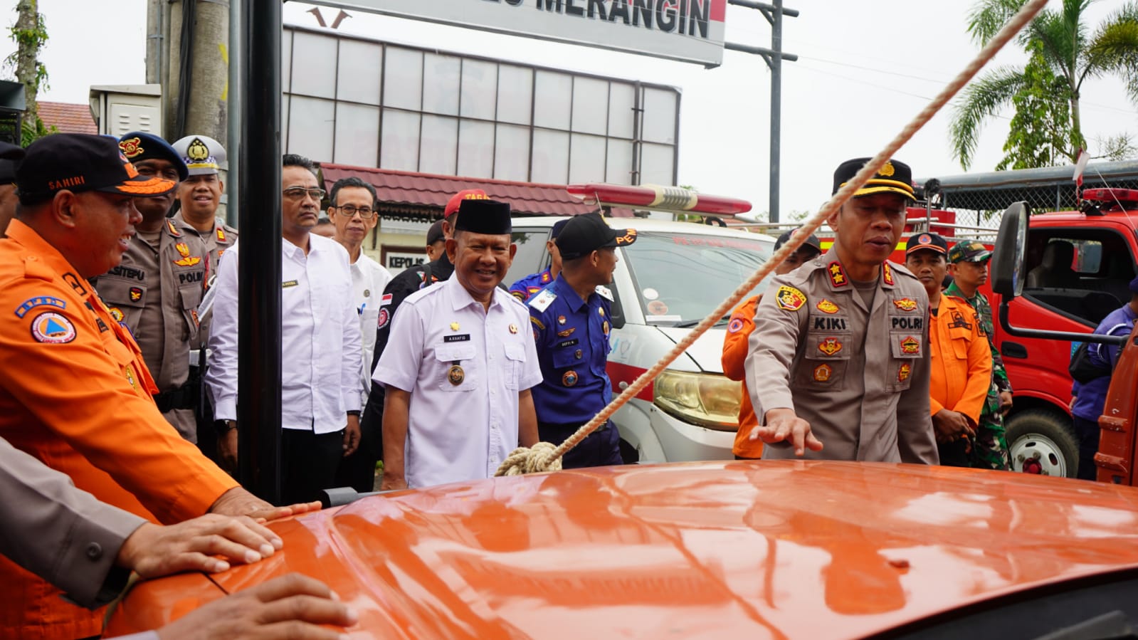 Hadiri Apel Kesiapan Tanggap Darurat Bencana, Wabup Khafidh Tinjau Alat Pendeteksi Dini