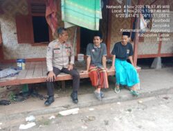 Sambang Warga Kanit Binmas serta Bhabinkamtibmas Polsek Warunggunung Pelihara Kamtibmas di Wilayah Hukum Polsek Warunggunung