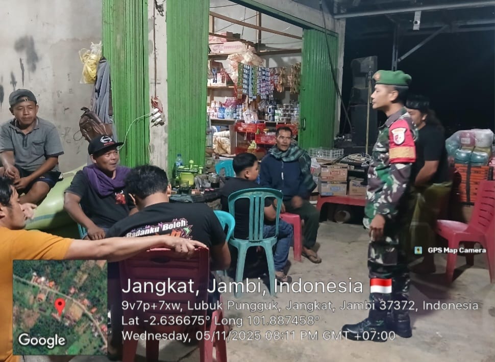 KORAMIL 420-05/JANGKAT GELAR KEGIATAN KOMSOS MALAM UNTUK TINGKATKAN KEAMANAN LINGKUNGAN