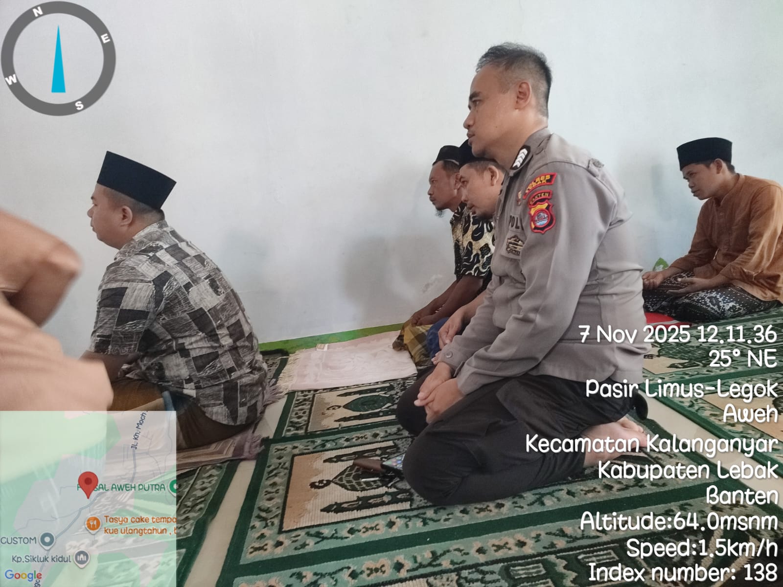 Kapolsek Rangkasbitung Polres Lebak Melaksanakan Giat Sholat Jumat Keliling Bersama Personil