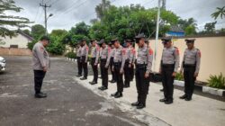 Berikan APP, Kspkt 2 Polsek Warunggunung Polres Lebak Pimpin Apel Pagi Personil Siswa Latja SPN Mandalawangi
