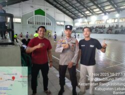 Polsek Rangkasbitung Polres Lebak Giat Pam, Turnamen Futsal IPNU Cup Vol.2 Tahun 2025 Antar Pelajar