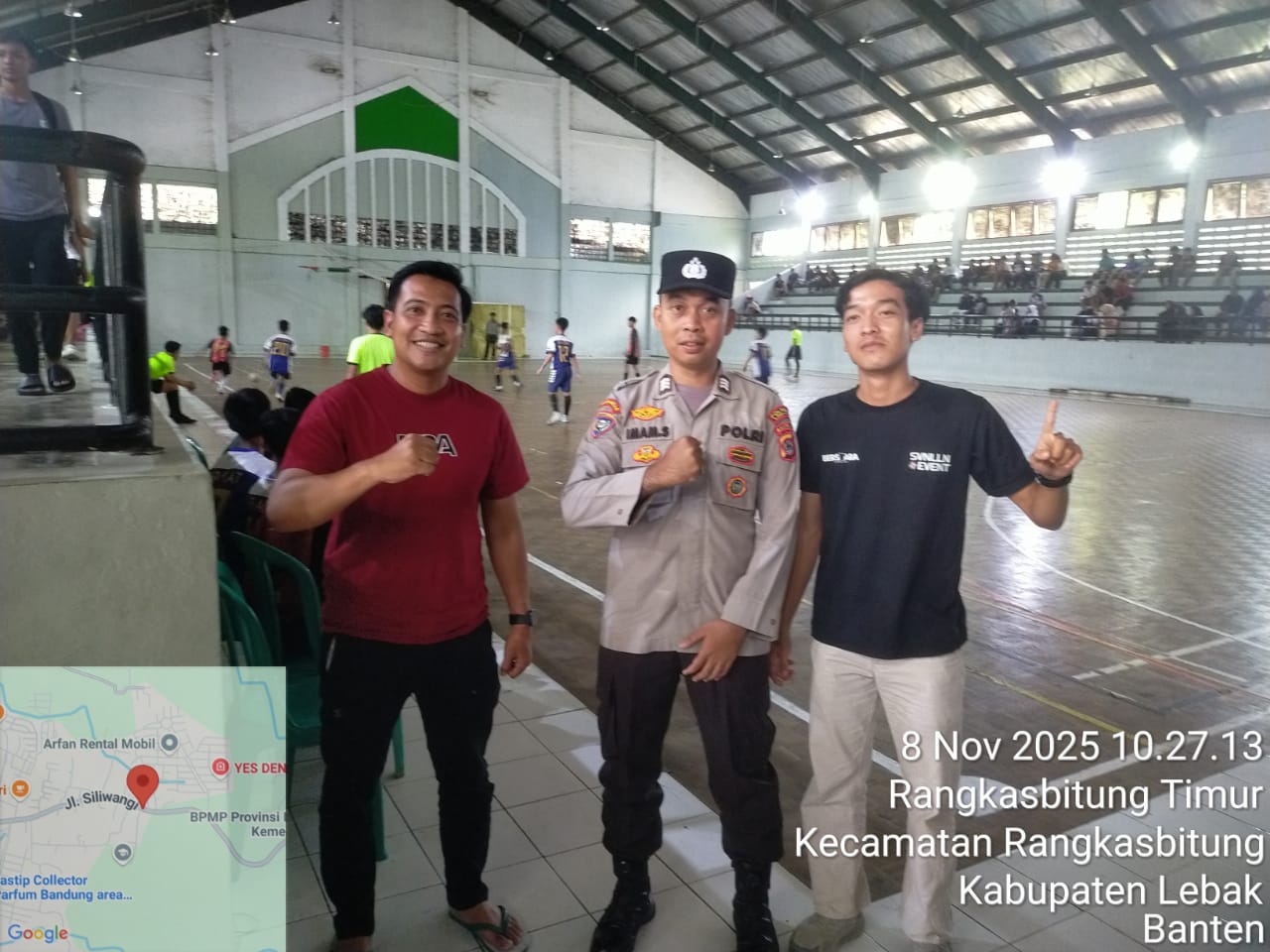 Polsek Rangkasbitung Polres Lebak Giat Pam, Turnamen Futsal IPNU Cup Vol.2 Tahun 2025 Antar Pelajar