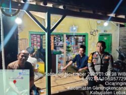 ANGGOTA POLSEK GUNUNGKENCANA LAKSANAKAN PATROLI MALAM DAN AJAK WARGA JAGA KAMTIBMAS