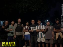 Evakuasi Ular Piton, Pamapta Polres Lebak Respon Cepat laporan Masyarakat Melalui Layanan 110