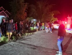 Polsek Wonosobo Identifikasi Kebakaran Bagian Belakang Truk Tangki Bermuatan CPO