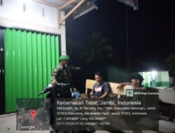 Babinsa Koramil 420-08/Tabir Gelar Patroli Malam Jaga Kamtibmas