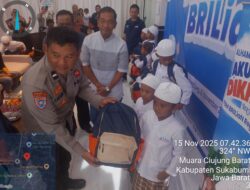 Bhabinkatibmas Polsek Rangkasitung Polres Lebak Hadiri Kegiatan Sunatan Massal BRILian di Bank BRI