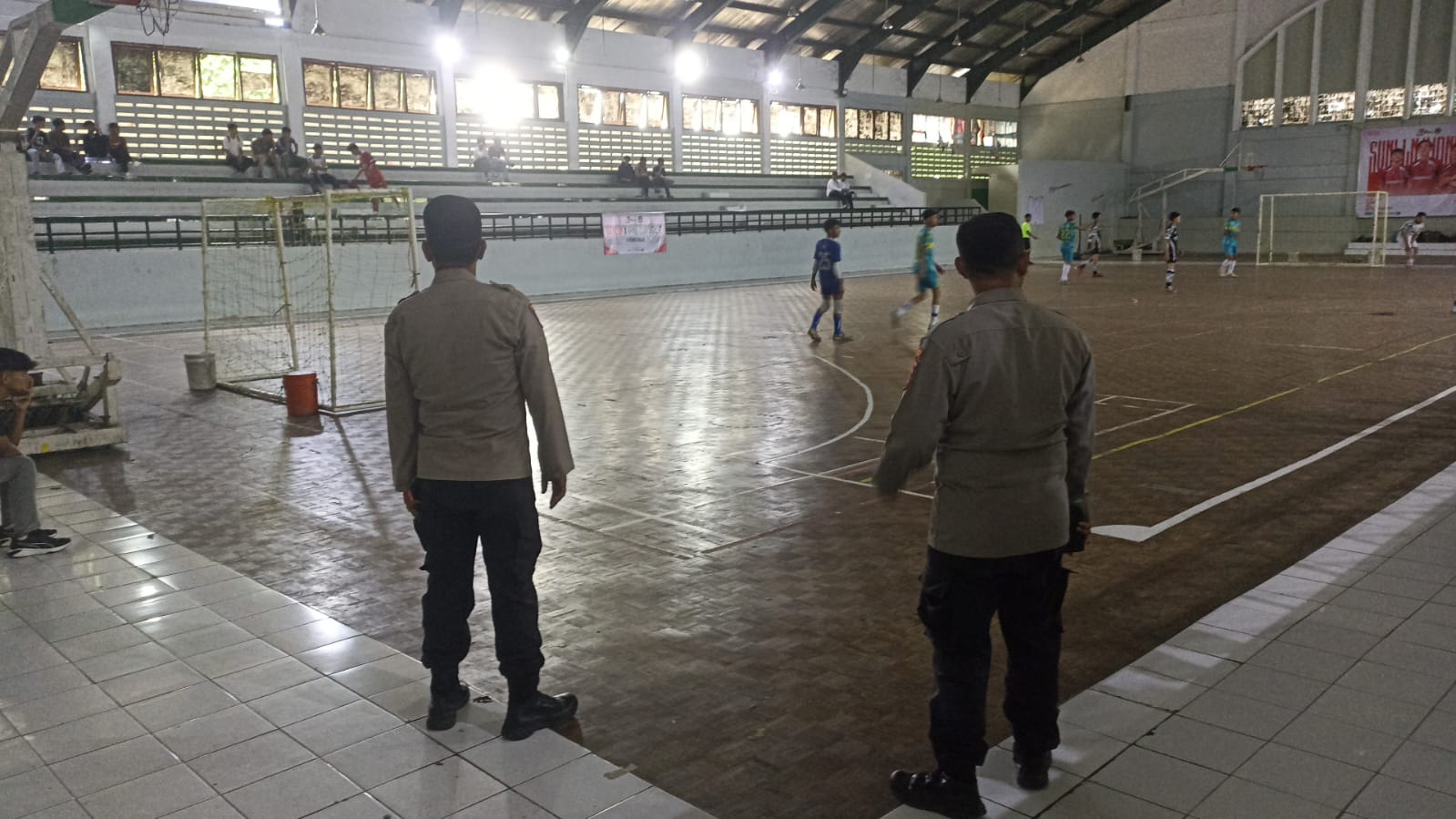 Antisipasi Gangguan Kamptibmas,Polsek Rangkasbitung Polres Lebak Giat Patroli Diaogis Ke Gor Ona Rangkasbitun