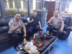 Anggota Polsek Rangkasbitung Polres Lebak Giat Patroli Temui Staf Perusahaan PT.Tokuden Welding