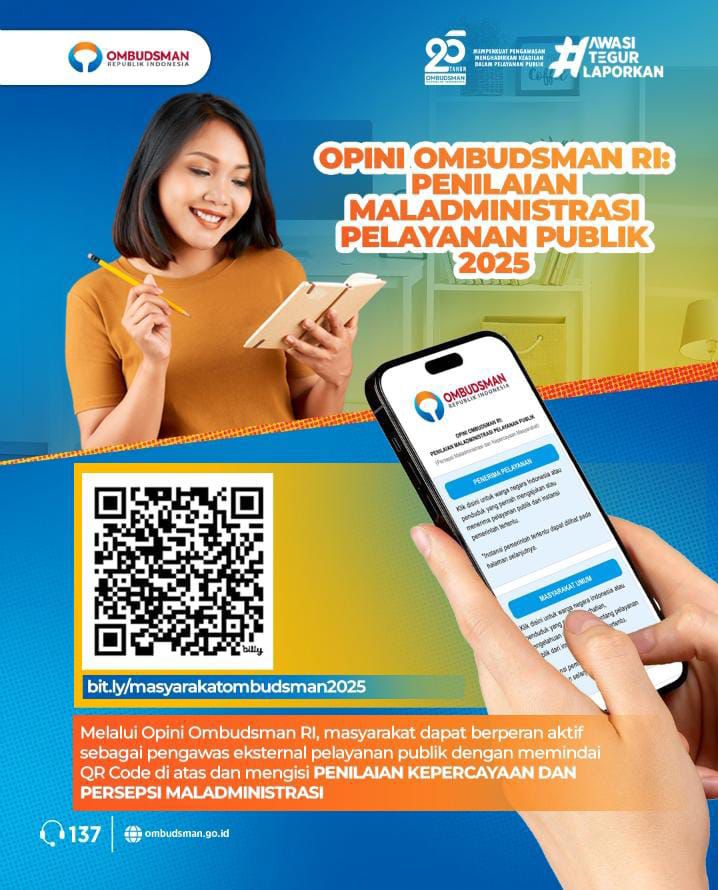 Ombudsman Kepri Buka Penilaian Pelayanan Publik 2025: Masyarakat Diminta Ikut Menilai