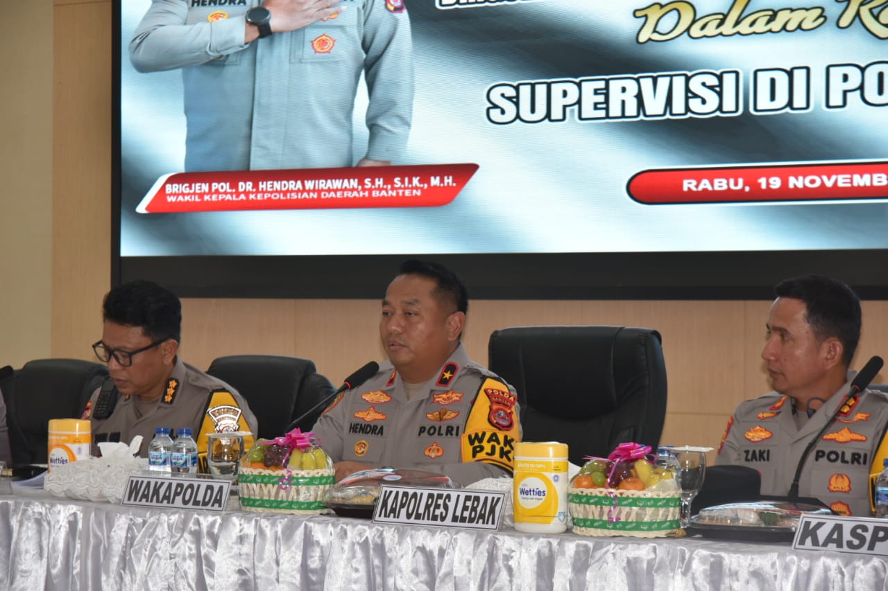 Lakukan Supervisi, Wakapolda Banten Kunjungi Mapolres Lebak