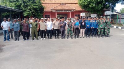 Koramil 0620-01/Gunung Jati Gelar Upacara Siaga Bencana Alam Bersama Forkopimcam dan Unsur Terkait