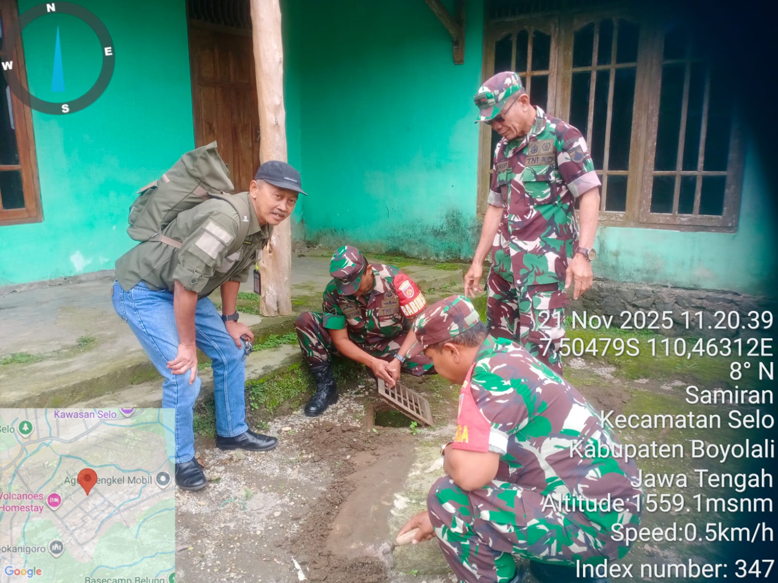 TNI dan Warga Selo Kompak Rawat Sumur Resapan, Wujud Nyata Kemanunggalan dan Kepedulian Lingkungan