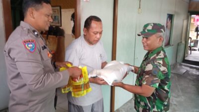 Sinergitas Tiga Pilar, berikan bantuan kepada warga yang kesusahan