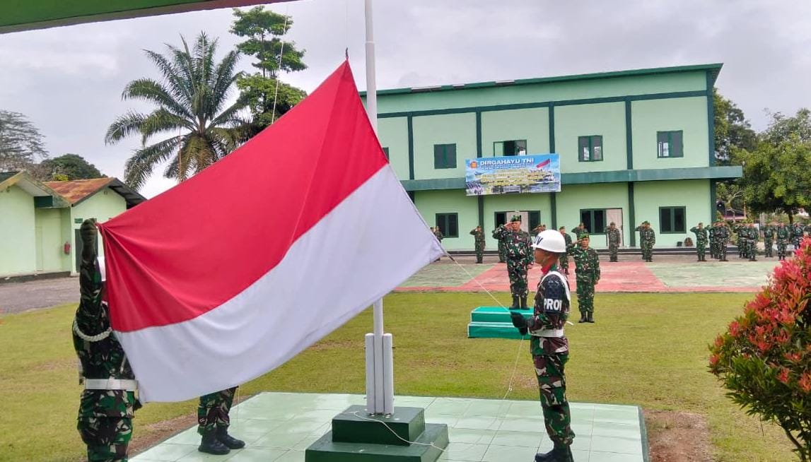 Danramil 420-07/Sei Manau Pimpin Upacara Mingguan, Tekankan Loyalitas dan Jiwa Korsa Prajurit