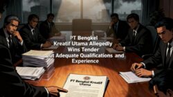 PT Bengkel Kreatif Utama Diduga Menang Tender Tanpa Kualifikasi dan Pengalaman Memadai PT Bengkel Kreatif Utama Diduga Menang Tender Tanpa Kualifikasi dan Pengalaman Memadai