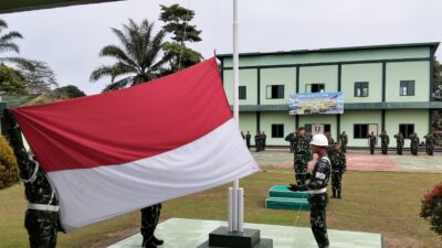 Upacara Mingguan di Makodim 0420/Sarko Berlangsung Khidmat, Tekankan Solidaritas dan Kesiapsiagaan Bencana
