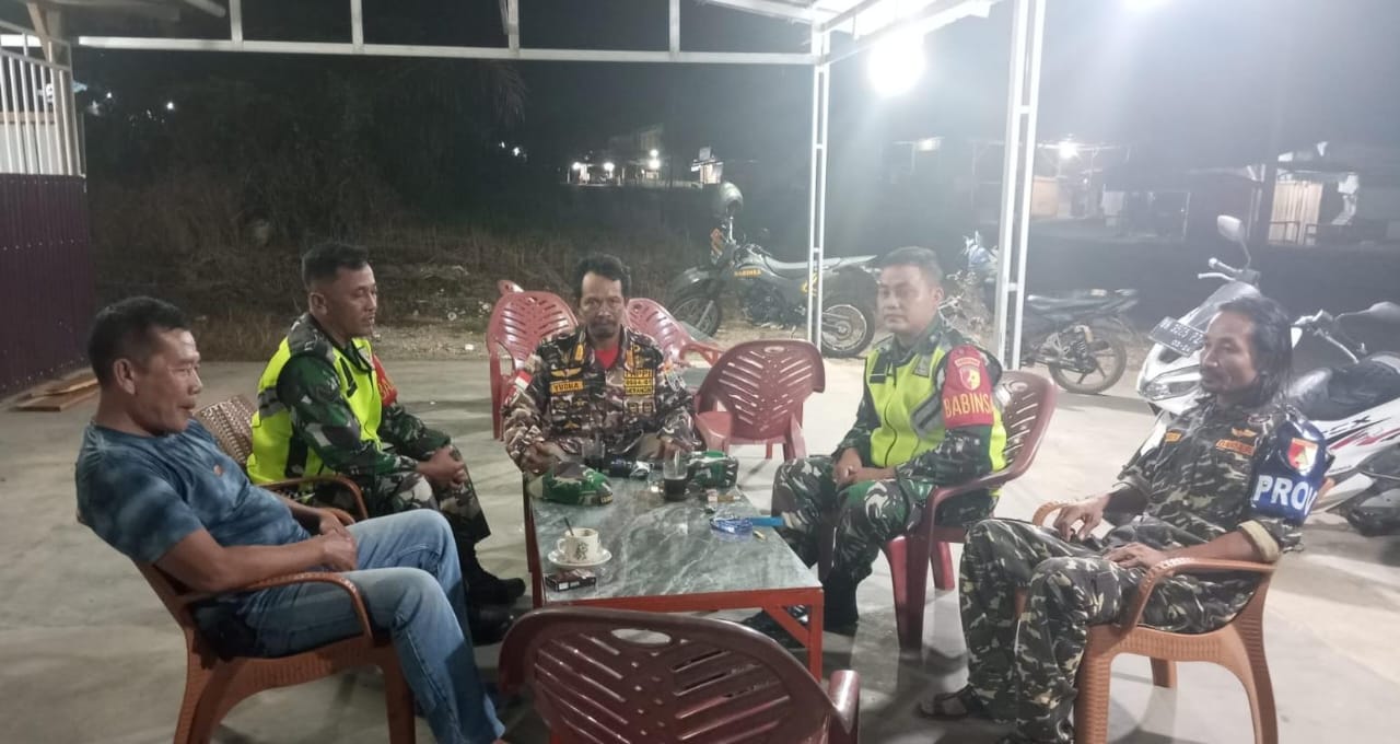 Potensi Gangguan Keamanan Malam Hari Koramil 420-08/Tabir Tetap Laksanakan Patroli dan Komsos Malam