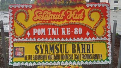 GWI DPD Banten Beri Ucapan Selamat HUT PUSPOM TNI Ke 80 GWI DPD Banten Beri Ucapan Selamat HUT PUSPOM TNI Ke 80