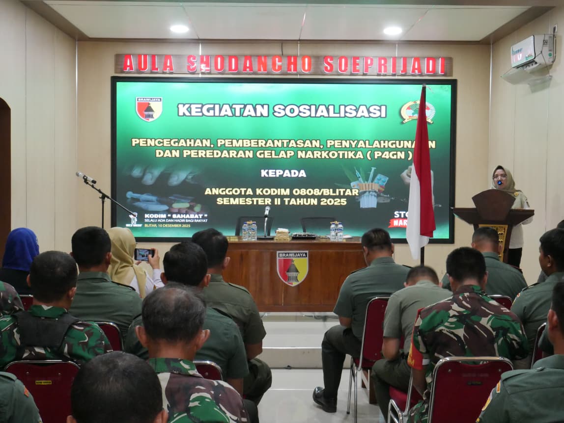 Wujudkan Lingkungan TNI Bersih Narkoba, Kodim 0808/Blitar Laksanakan P4GN