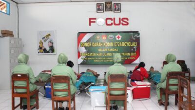Aksi Kemanusiaan di Hari Juang TNI AD ke-80: Kodim 0724/Boyolali Gelar Donor Darah Massal