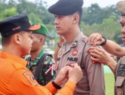 Hadiri Apel Siaga Bencana, Polres Sarolangun : Dukung Penuh Penanggulangan Bencana Hidrometeorologi di Kabupaten Sarolangun.