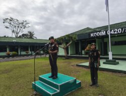 Upacara Hari Juang TNI AD Berlangsung Khidmat di Makodim 0420/Sarko
