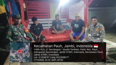 Koramil 420-03/Pauh Tingkatkan Keamanan Wilayah Melalui Patroli dan Komsos Malam Koramil 420-03/Pauh Tingkatkan Keamanan Wilayah Melalui Patroli dan Komsos Malam
