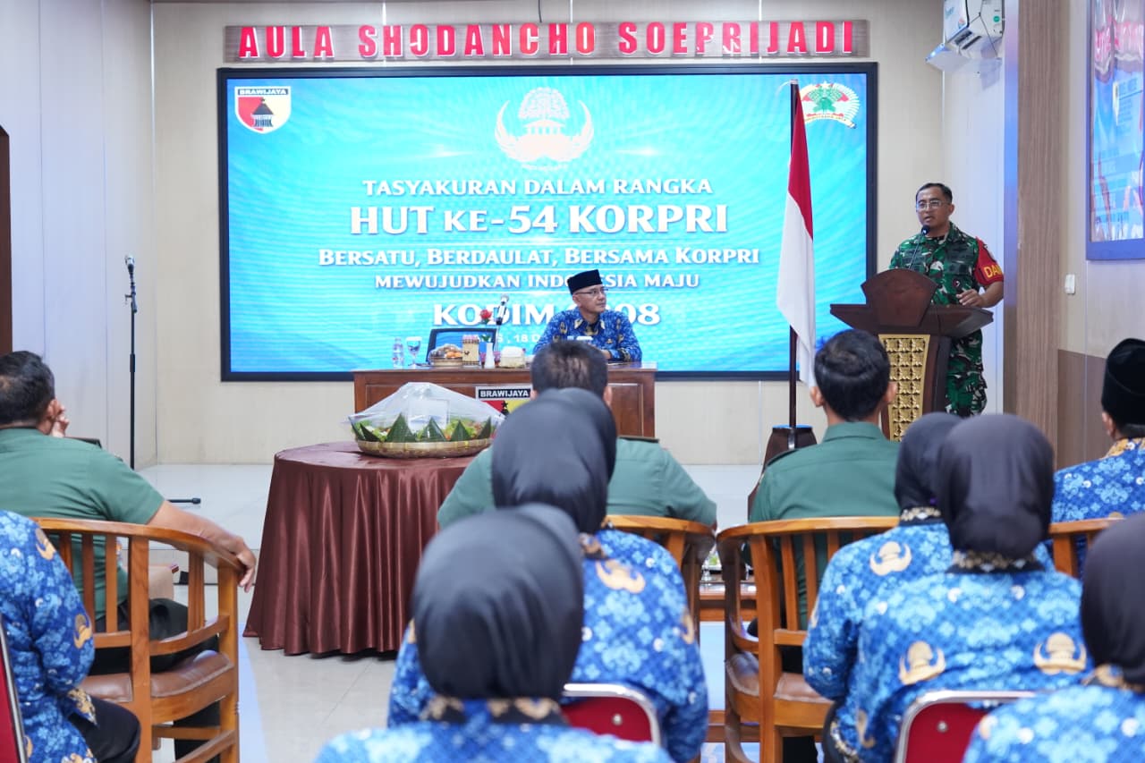 Syukuran HUT Korpri Ke 54, Kodim 0808/Blitar Perkuat Profesionalisme Dan Integritas ASN
