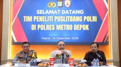 Tim Puslitbang Polri Melaksanakan Kunjungan Ke Polres Metro Depok