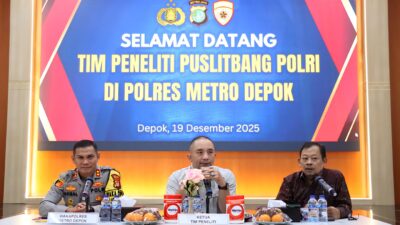 Tim Puslitbang Polri Melaksanakan Kunjungan Ke Polres Metro Depok