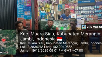 Komsos Malam Koramil 420-06/Muara Siau Pererat Silaturahmi dengan Warga