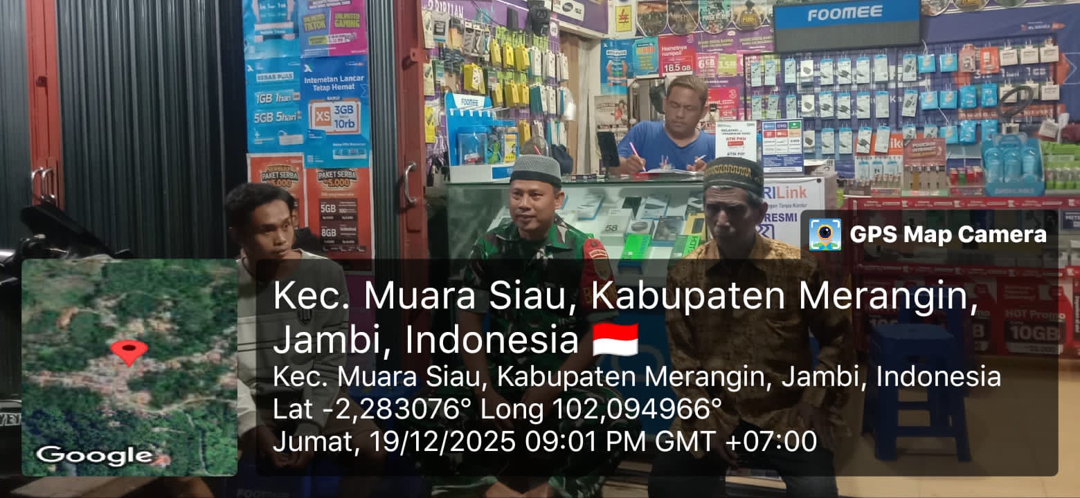 Komsos Malam Koramil 420-06/Muara Siau Pererat Silaturahmi dengan Warga