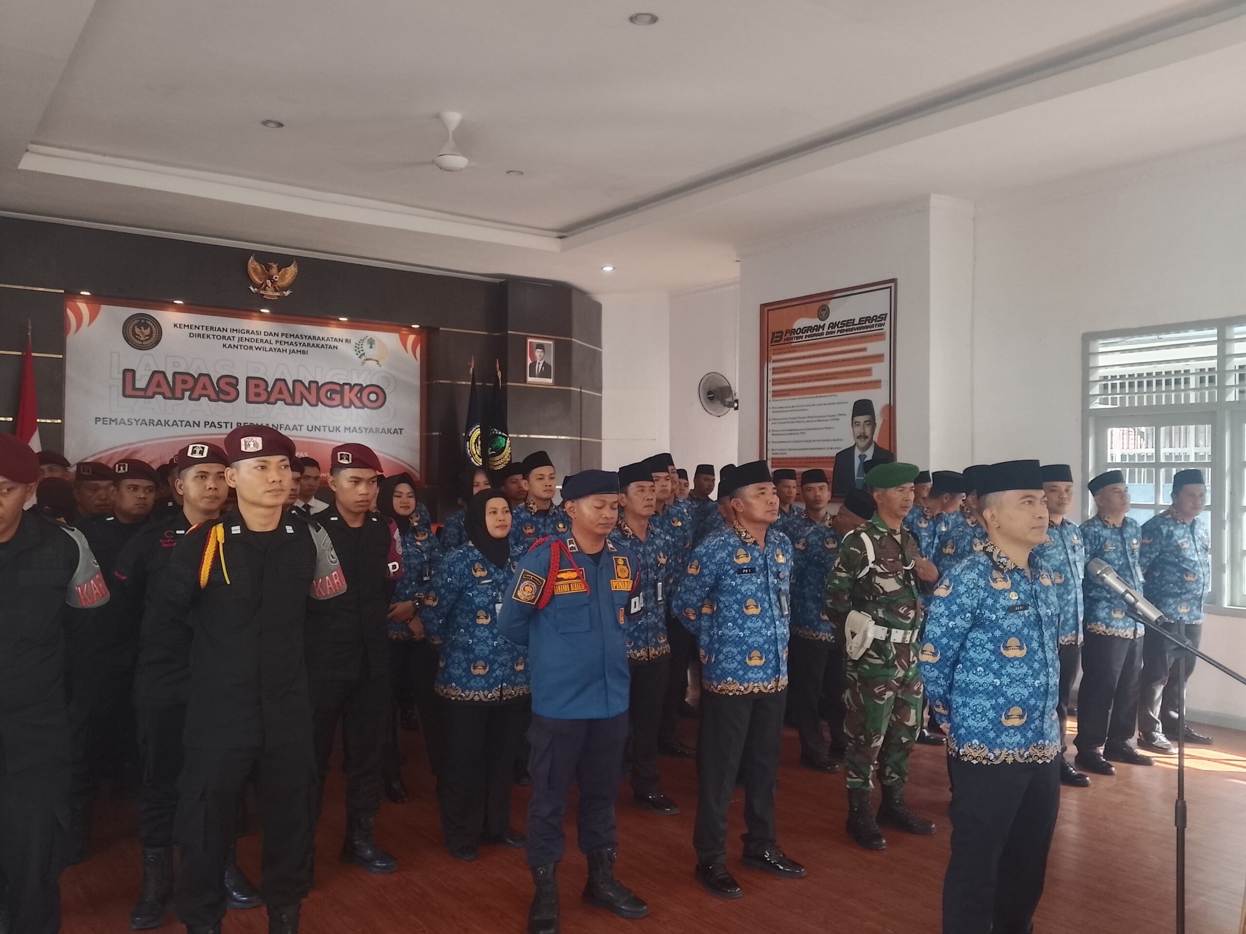 Provos Kodim 0420/Sarko Hadiri Apel Kesiapsiagaan NATAL dan TAHUN BARU 2026 Di lapas Bangko 