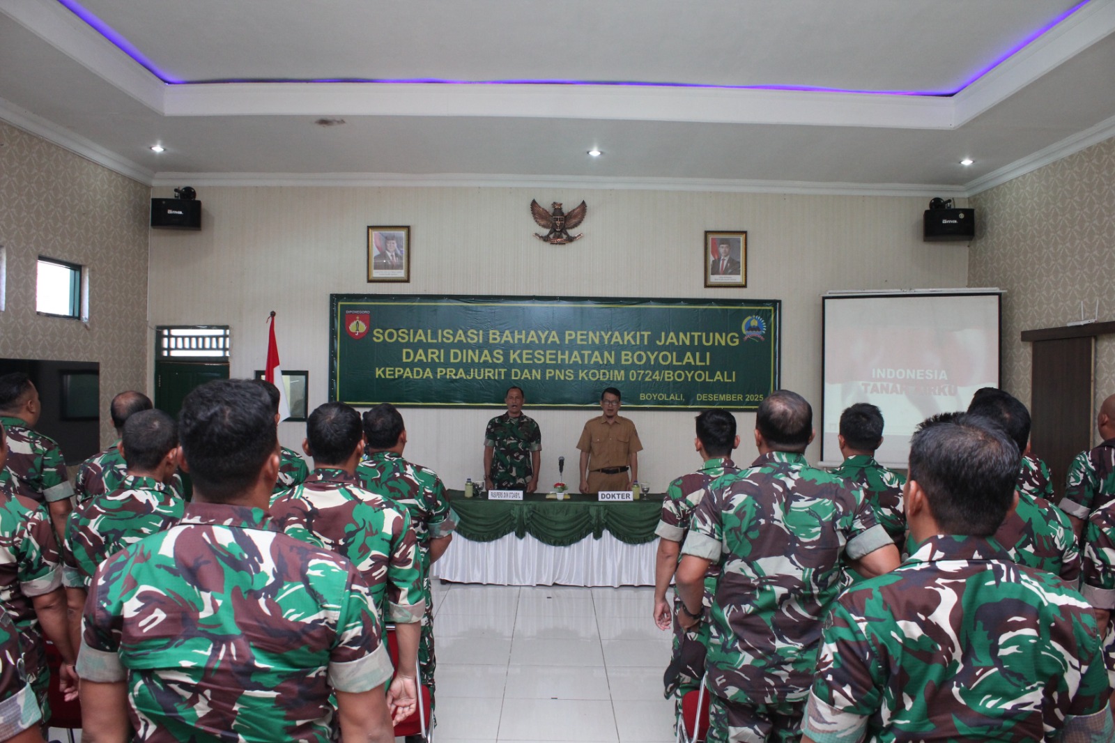 Kodim 0724/Boyolali Gelar Penyuluhan Bahaya Penyakit Jantung, Dorong Prajurit Terapkan Pola Hidup Sehat