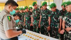 Polres Sarolangun dan Yonif TP-896/ Serumpun Pseko Mengadakan Test Urine untuk Pencegahan Penyalahgunaan Narkoba.